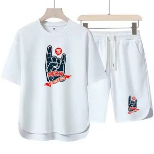Top Quality Summer Wear 200 GSM Cotton Men's T-<b>Shirt</b> & Short Set Streetwear 2 Piece Printed <b>Y2K</b> Tee <b>Shirt</b> Short Sets for Men - Product Image 5