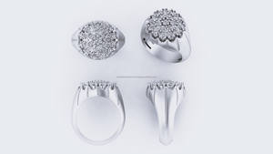 Premium Quality Luxury Fine Jewelry 1.63 TCW Men's Custom Iced 925 Solid Silver Lab Grown Diamond Cluster Unique <b>Ring</b> for Gift - Product Image 4