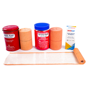 Venda elástica adhesiva transpirable de óxido de zinc Crysto Plast de alta calidad con certificación CE e ISO, al mejor precio del mercado. - Product Image 1
