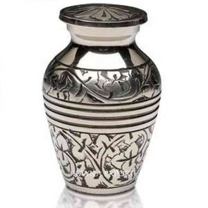 Venta directa de fábrica Urna de cremación de metal personalizada Diseño de etiqueta privada OEM para recuerdo de cenizas humanas para suministros funerarios de bebés - Product Image 5