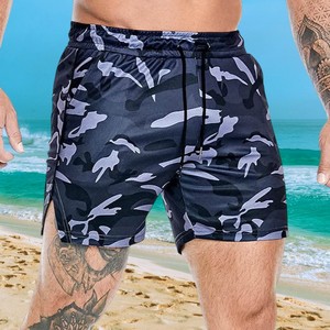 New <b>Men</b>’s Camo Print Swim Shorts Quick Dry Beach <b>Trunks</b> with Drawstring Waist, Summer Surf and Pool Wear Comfortable Plus Size - Product Image 1