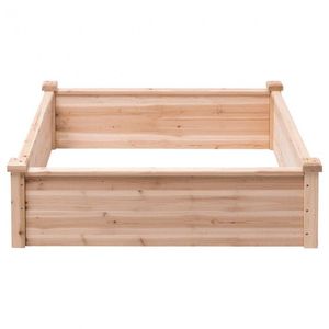 Jardinière carrée en bois pour légumes et fleurs – Pot de culture haut de gamme pour intérieur/extérieur - Product Image 4