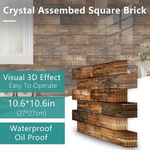 12 Uds. Pegatinas de pared autoadhesivas de grano de madera Easy Peel Stick azulejos de PVC impermeables para cocina baño decoración de pared dañina - Product Image 2