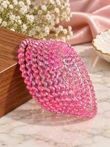 Brazalete de Cristal Rosa con Forma de Gota de Agua, Bonito Cristal de Imitación, Joyería de Moda para Mujer, Regalo - Product Image 1