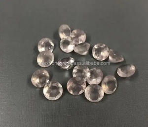 Cuarzo Rosa Natural de 5 mm, Corte Brillante Facetado, Piedra Redonda de Alta Calidad, Cuarzo Rosa Suelto, Directamente del Fabricante en India - Product Image 1