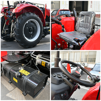 Tracteur Mini 50 CV 4x4 le plus vendu pour Jardin et Ferme, Tracteur à Chenilles 4 Roues avec Moteur 80 CV, Vente en Gros, avec Fraise Rotative