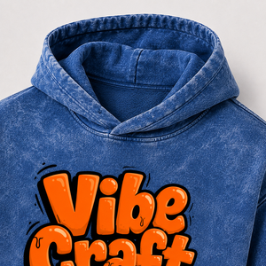 Sweat à capuche pour homme en coton épais, coupe oversize, effet délavé vintage, broderie personnalisée, style streetwear décontracté, vente en gros - Product Image 3