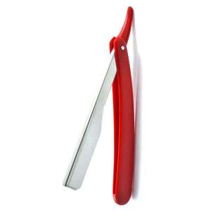 Navaja de Afeitar de Lujo para Barbería, de Acero Inoxidable Premium, Plegable, Roja, para el Cuidado de la Barba, para Hombres, con Logotipo Personalizado - Product Image 1