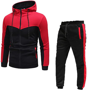 Ensemble de survêtement en coton lourd pour homme personnalisé avec logo brodé, idéal pour le jogging et l'entraînement - Product Image 3