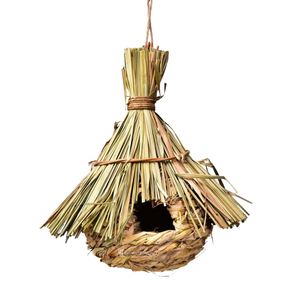 Casa para Pájaros de Hierba Natural, Ecológica, Colgante, para Pinzones y Aves Pequeñas, Refugio Duradero para Jardín - Product Image 1