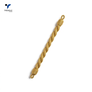 Cordón Metálico Trenzado Dorado Trendle, Cordón de 3 Hilos para Prendas de Lujo - Product Image 4