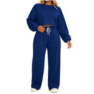 Ensemble de survêtement noir 2-en-1 personnalisé OEM pour femme, coupe lourde, à capuche, pour le sport, la course et les loisirs - Product Image 5