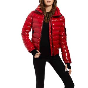 Chaqueta Acolchada Brillante para Mujer, Abrigo de Invierno con Diseño Sólido, Modelo 2026 - Product Image 1