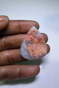 Cabochon en Agate Coton Naturel de Haute Qualité, Pierre Précieuse en Vrac pour la Fabrication de Bijoux - Product Image 3