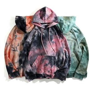 เสื้อฮู้ดมัดย้อมขนแกะโพลีเอสเตอร์น้ำหนักเบาใส่ได้ทุกเพศมีฮู้ดพิมพ์ลายหลากสีขายดีสำหรับผู้ชายและผู้หญิง - Product Image 1