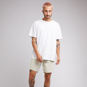 Shorts de jogging en coton à motif uni, délavés à la pierre, effet soleil, vintage, usés, délavés à l'acide, pour l'été et les activités sportives - Product Image 3