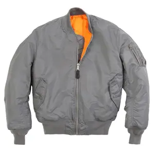 Neueste Art Mode benutzer definierte hochwertige Herren Nylon wasserdicht ma 1 Flug Bomber jacke Herren