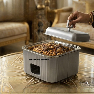 Stainless Steel Hammered Hotpot <b>Mirror</b> Polished Designer Casserole Kitchen Ware <b>Tabletop</b> Luxury Metal Food Warmer - Product Image 3