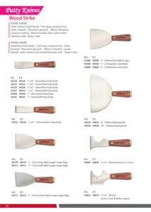 Couteau à mastic à rayures en chêne massif, avec manche en bois - Product Image 6