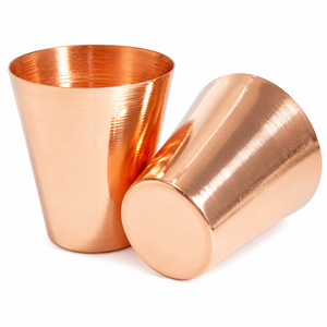 Ensemble de gobelets de luxe en acier inoxydable doré, verres à vin sans pied dorés polis miroir, tasses à boire en métal incassables pour mariage - Product Image 5