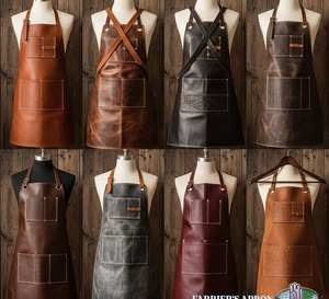 Delantal de Cuero Resistente de Primera Calidad con Múltiples Bolsillos para Taller, Carpintería, Trabajos en Madera, Barbacoa, Cocina y Uso Industrial - Product Image 2