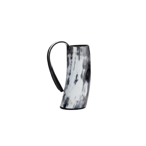 Achetez en ligne des mugs en corne de buffle véritable, anti-fuite, verres à champagne et à bière en corne naturelle, derniers mugs en corne viking pour les fournitures de bar. - Product Image 1