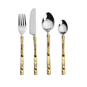 Home made Metal Cutlery Hotel House hold Cutlery <b>Set</b> Wedding Flatware High Quality Stainless Steel Christmas Luxury Cutlery - Product Image 5