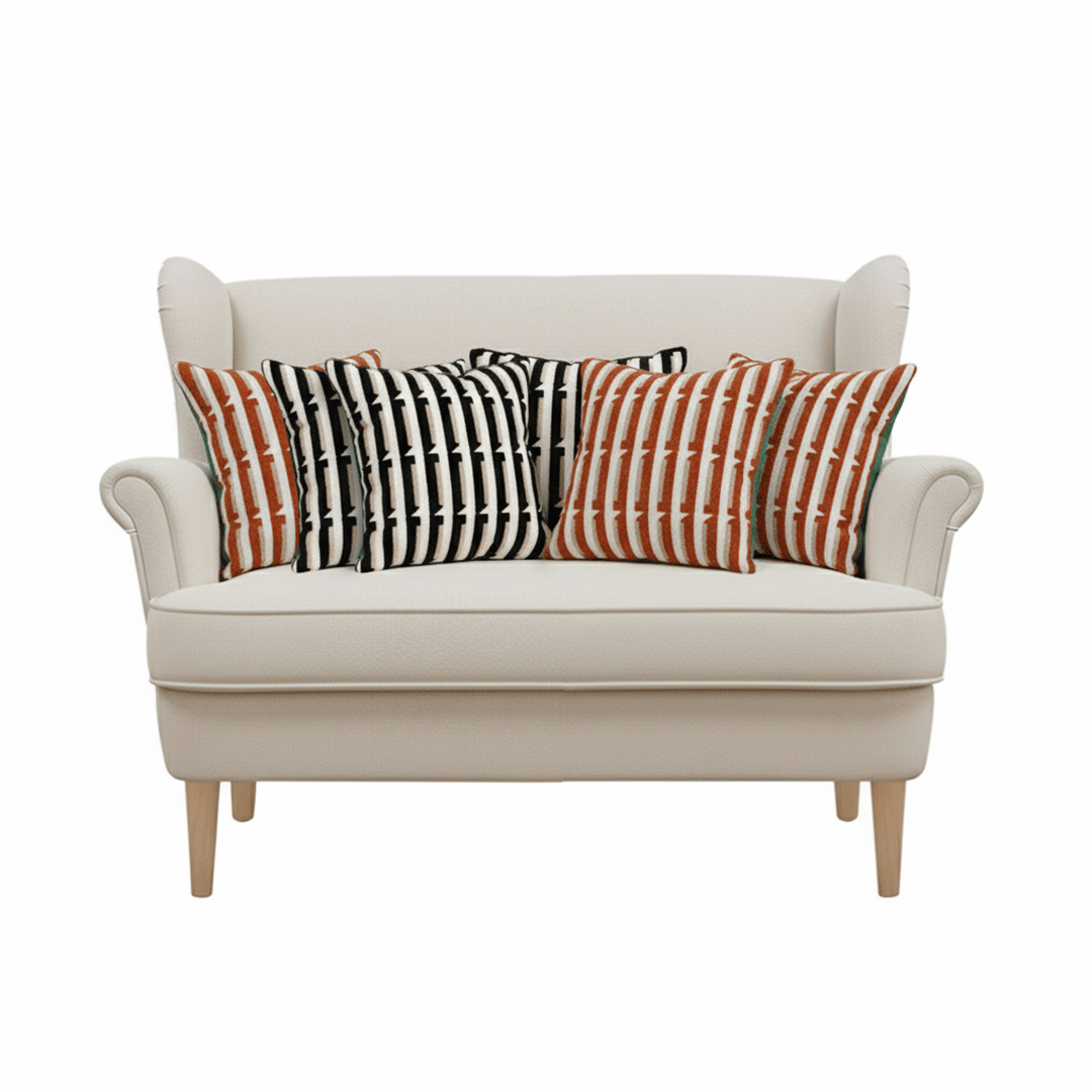 สีส้มสนิมและสีดำ