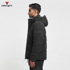 Custom Design <b>Long</b> Winter Canvas Windbreaker Outdoor Bubble <b>Coats</b> Plus Size <b>Puffer</b> Jacket Stand Front High Quality <b>Men</b> Jackets - Product Image 3