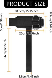 สายรัดยกน้ำหนักคุณภาพสูงแบบปรับได้พร้อมห่วงรูปตัว D สำหรับพยุงข้อมือ อุปกรณ์เสริมสำหรับออกกำลังกาย - Product Image 2