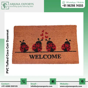 Paillasson en fibre de coco tufté en PVC moderne de la plus haute qualité bienvenue plancher de bureau commercial extérieur industriel Pile compétitive de 15MM - Product Image 2