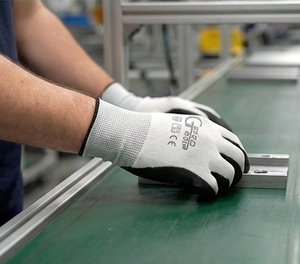 Gants de sécurité GEKKO, revêtement PU, poignet tricoté, antidérapants, texture micro-diamantée en relief, usage général, épaisseur 10 mil, sans latex, 10 pouces - Product Image 3