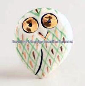 Bouton en céramique hibou moderne [CK 155] Bouton de porte en céramique indienne de qualité pour armoire tiroir armoire commode salle de bain cuisine utilisation - Product Image 1