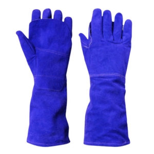 Guantes de Protección Industrial de Cuero Vacuno Reforzado, Delantal de Seguridad Ignífugo para Soldadura con Protección en la Palma - Product Image 5
