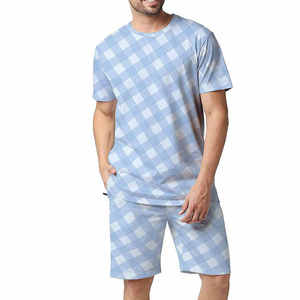 Nouvelle Collection 2026 : Ensembles Décontractés Homme T-shirt et Short Imprimés Personnalisés Couleur Unie pour l'Été - Product Image 1