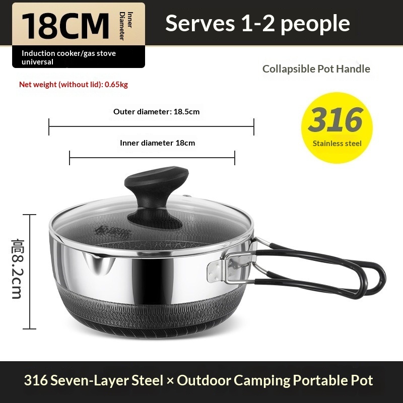 20cm frying pan [foldable handle] suitable for 1-2 people