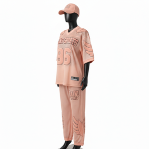 ชุดเซ็ต 2 ชิ้นสำหรับผู้หญิง ผ้าตาข่าย คุณภาพพรีเมียม 180 GSM โพลีเอสเตอร์ระบายอากาศ ชุดกีฬา สกรีนโลโก้ตามสั่ง ชุดเซ็ตผู้หญิง - Product Image 4