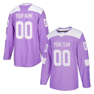Profesional OEM fabricante al por mayor 100% poliéster barato equipo personalizado hombres Nueva York jóvenes sublimación Hockey Jersey - Product Image 2