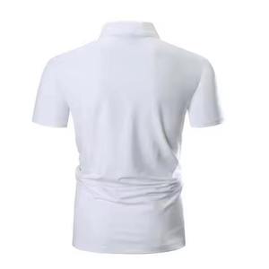 Men's Sporty Short Sleeve <b>Polo</b> Shirt Geometric Color Blocked Design Quick Dry Knitted Polyester Red Black <b>White</b> - Product Image 6
