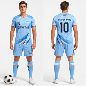 Ensemble Maillot, Short et Chaussettes de Football en Mesh avec Col Renforcé – Échantillon Disponible à Faible MOQ – Tenue de Gardien de But pour Match sur le Terrain – Coloris Contrastés - Product Image 6