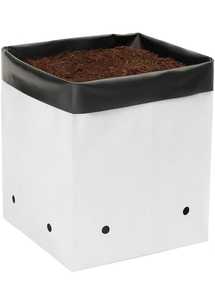 Lot de 100 sacs de culture en plastique noir avec trous de drainage pré-perforés en tissu non tissé pour usage domestique et agricole, durables et respirants - Product Image 3
