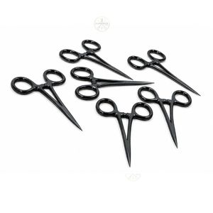 LUMINEX IMPEX Pince à épiler hémostatique noire en acier inoxydable, légère, à surface lisse, avec poignée blanche, haute qualité, pour bijoux - Product Image 6