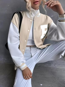 Chaqueta Corta de Mujer con Bordado Chenille Acolchado de Alta Calidad, Personalizada, Transpirable, Resistente al Viento y Ecológica - Product Image 4