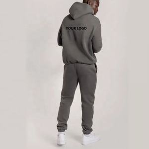 Sweat à capuche pour homme de qualité supérieure, en coton uni, broderie personnalisée avec logo privé, design lourd, évacuation de l'humidité - Product Image 3