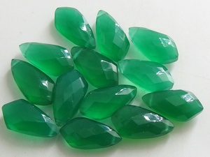 Cuenta con forma de cometa de ónix verde 15X8 MM, pendiente de Briolette facetado de corte elegante, par de lágrima, piedra suelta, mayorista hecho a mano, nueva llegada - Product Image 4