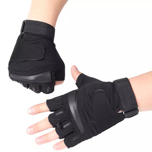 Gants de cyclisme mi-doigts unisexes avec paume rembourrée – Gants de vélo antidérapants sans doigts pour la montagne - Product Image 2