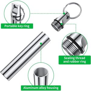 Portastuzzolini Portatile in Metallo a 4 Pezzi, Contenitore Tascabile Impermeabile in Lega di Alluminio - Product Image 2