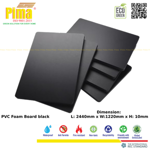 Panneaux Celuka fabriqués en usine, plaque de mousse WPC PVC, densité 0,6 G/cm3, épaisseur 10 mm, couleur noire, lisse, pour meubles de cuisine - Product Image 4