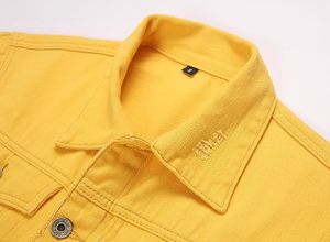Veste en jean décontractée pour homme, 100 % coton, haute qualité, avec logo personnalisé sur le devant, respirante, écologique, séchage rapide, pour l'extérieur, vente en gros - Product Image 3