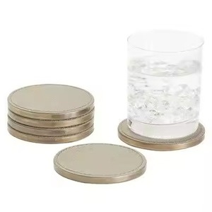Metal Coasters Set Luxury Drink Mats Decorative <b>Table</b> <b>Protectors</b> for Home Dining Restaurant Hotel Bar Party - Product Image 1